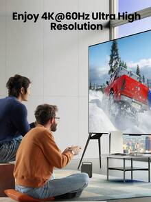 UGREEN 2-Port HDMI 切換器 4K 60Hz 切換器/分配器，相容於 Switch、Xbox、PS4/5、螢幕、電視盒 - 黑色 - 查看 6