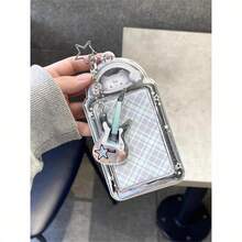 INS Cute Cat & Rabbit Card Holder Rack, PVC Compact 3-Inch Card Display Frame, Rectangular Shape, Decorative Key Chain, Suitable For ID Cards, Bus Cards, ID Photo Frame Pendants - Rectangle - View 18