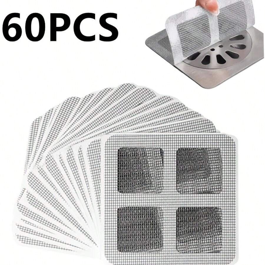10 Pack Disposable Drain Hair Catcher, Anti Clogging Drain Mesh, Shower Pipe Insect Guard, Bathroom Cleaning Tool, For Home Housekeeping - Multicolor - View 1