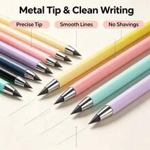 Eternal Pencil With Eraser, Inkless Advanced Technology, HB Macaron Color, No Sharpening Needed, Break-Resistant Pencil - A - View 6