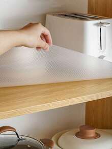 1 Roll Cabinet Liner Mat, Moisture-Proof Heat Resistant Non-Slip Drawer Table Pad, Waterproof Oil Dust Proof For Cabinet Drawer Fridge, Easy To Clean, Kitchen Counter Furniture Storage Mat, Home & Christmas Party Organizer Kitchen Storage Accessories - A - View 10