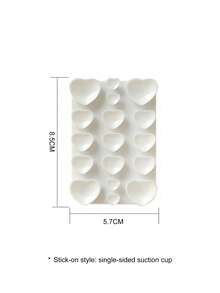 3D Heart Silicone Suction Pad, Double-Sided Suction Sticker, Non-Slip Silicone Adsorption Sheet, Reusable Phone Back Suction Pad, Decorative Heart-Shaped Silicone Sticker, Suitable For Phone Case DIY - Multicolor - View 6