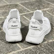 Retro Mesh Sneakers For Men & Women. Low-Top Lace-Up With Ankle Support, Non-Slip EVA Sole, Lightweight For Sports & All-Season Wear - 白色 - 查看 4