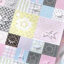 24 Sheets/Bag Sticker Book Basic Graphic & Text Theme Creative Scrapbook Supplies, Scrapbooking Accessories For Decorating Cards, Photo Frames, Computers, Phone Cases, Water Bottles, Magazines, Stationery Boxes, Suitcases, Desktop Decoration Stickers - Sticker Book - View 3