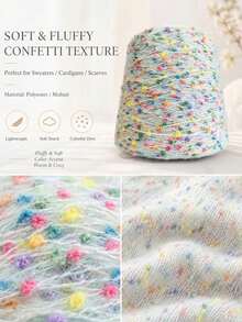 Rainbow Horse Mohair Blend Flat Yarn - "Starry Sky" Series, Suitable For Sweaters, Dolls And Bags DIY Knitting Materials, Yarn Knitted For Making Sweaters, Scarves, Bags And Other Handmade Crafts - Multicolor - View 3