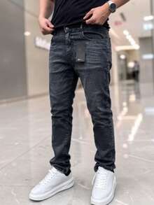 Men Jeans - رخام أسود - مشاهدة 1