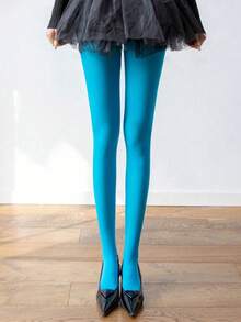 1 Pair Of Women's Anti-Snag 80 Denier Solid Color Dance Soft Translucent Stirrup Tights High-Waisted Leggings, Comfortable - Multicolor - View 6