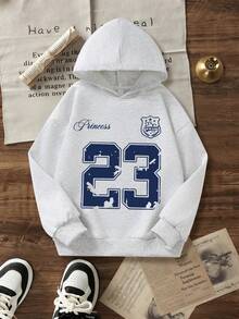 3pcs/Set Girls Hooded Sweatshirt, Simple Letter Design, Color Block Outfit, Suitable For Autumn/Winter Holidays And Outdoor Wear - Multicolor - View 3