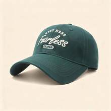 1pc Stay Hard Fearless Est 1968 Letter Embroidered Baseball Cap Solid Color Adjustable Soft Brim Casual Sun Hat Unisex - Multicolor - View 13