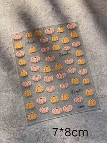 1 Set Pumpkin Theme Decorative Stickers, 7*8cm Size, Multiple Independent Detachable Stickers, Easy Peel Adhesive Backing, Secure Adhesion, Freely Arrange And Combine, Suitable For Digital Shells, Water Bottles, Storage Containers, Desktop Items And Other Smooth Hard Surfaces, Used For Object Appearance Decoration And Modification - Decorative Stickers - View 9