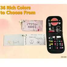 EDCUEBE7 Complete Sewing Kit. Sewing Box And Stitching Guide Book. High-Quality Sewing Supplies, Suitable For DIY, Beginners, Adults, Emergencies, Summer Campers, Travel And Home, With Storage Bag Box Stitching Guide Book (Accessory Color Random) - Multiple Styles - View 9