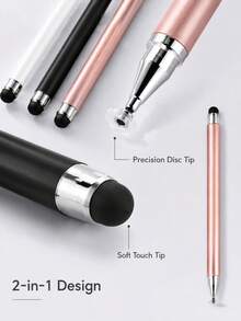 Bút cảm ứng 2 trong 1 đầu kép, bút cảm ứng màn hình phổ biến, tương thích với iPad, điện thoại, điện thoại Android, máy tính bảng, đầu nhọn, phù hợp cho vẽ nghệ thuật kỹ thuật số, phác thảo, viết và sử dụng văn phòng - Xem 8