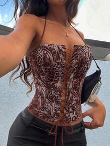 Brown Leopard Print