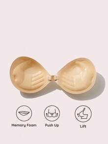 SHEIN Adhesive Bra 3CM Thickness, Small Chest Backless Strapless Dress Invisible Bra, Reusable Breast Augmentation Bra, Wedding - Multicolor - View 6