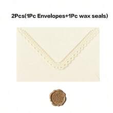 2/10/20pcs Lace Hollow Envelope Set With Self-Adhesive Wax Seal, High Quality Envelopes, Perfect For Wedding Party Invitations, Christmas Cards, Holiday Invitations - Cut-out Envelope Set - View 11