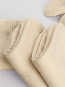 5 Pairs Women's Ribbed Elastic Socks, Paired With Thick Warm Fleece Socks, Suitable For Home, Daily And Outdoor Winter Wear. (1 Pair), 10/20 Socks - Terry Socks - View 3