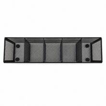 Black Mesh Pen Holder, 5-Slot Desk Organizer With Non-Slip Base, Multi-Functional Storage Caddy For Office Supplies & School Desktop - Rectangle - View 9