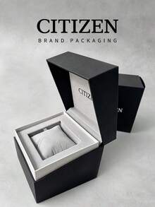 CITIZEN Classic Black Watch Storage Box Premium Gift Packaging Case With Brand Logo Design For Timepiece Protection And Special Occasion Presenting - Black - View 3