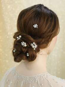 6PCS Plant Casual Party Elegant ABS Plastic (ABS Resin) Hair Sticks Bridal Wedding Hair Accessories All Seasons - Multicolor - View 2