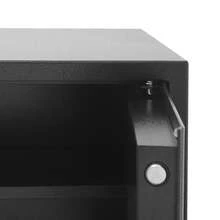 kangten 35L/7.7Gal Cash Box For Home Use, Lockable Storage Box With Keys, 13.78*12.2*17.72in, Steel - Black - View 4