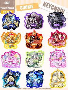 COOKIE RUN Pendant, COOKIE KINGDOM 2D Acrylic Keychain, Anime Pattern, Car Keychain Pendant, Keychain Holder, Key Ring, Bag Charm Gift, Special Gift For Friends - Large-size Acrylic - View 2