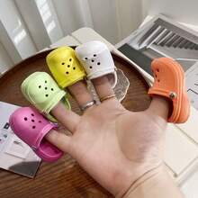 5pcs/1PC Mini Sandals 3 Inch Soft Bird Foot Toys Chew Toys | Soft Colorful Foot Toys With 5 Connection Holes For DIY Bird Toy Customization And Enriching Bird Life - View 3