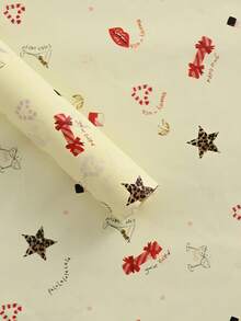 10 Sheets Christmas Light Pattern Tissue Paper, Including Christmas Tree, Candy, Star Patterns - 20" X 14", Handmade Wrapping Paper, Easy To Protect Items, Suitable For Gift Box Filling, Party Decoration - Pear - View 10