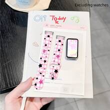 Multifunctional Daily Watch Band, Fashionable Versatile Creative Star Grid Silicone Watch Band Design, Compatible With Huawei 11pro/11/10/9/8 Series Watch Band, Quick Release Buckle Design, Supports NFC Version Sharing, Smart Fashion Couple Watch - Multicolor - View 14