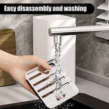 Aimall Kitchen Knife Storage Rack Plastic Multi Functional Holder For Knives Scissors AU - View 10