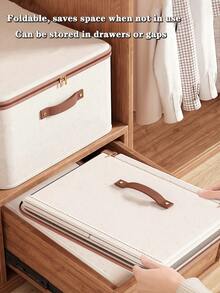 Stackable Clothes Storage Bins With Handle Foldable Storage Box For Men And Women Large Capacity Storage Bags Closet Organizers Home Room Decor Storage Organizer Car Travel Dorm Bathroom Apartment Back To School Essentials Accessories - Multicolor - View 6