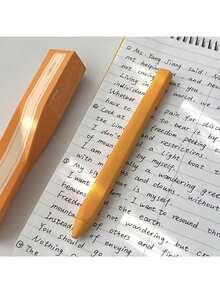 1pc/Box Creative Twist Neutral Pen 0.5mm Black Ink Soft Touch Writing Pen Office Supplies - A - View 13