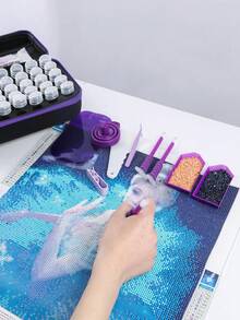 DIY Diamond Painting Tool Set, Including Transparent Sealed Bag Storage Bag, Ideal Gift For Diamond Art Lovers, Large-Capacity Colorful Diamond Painting Set. - A - View 4