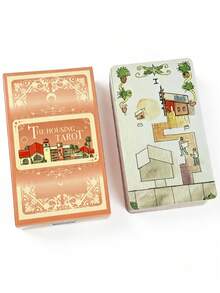 1 Box The Housing Tarot 78 Cards , Urban Architecture Fortune Telling Set, Creative Gift For Adults,Attract Players Who Like Unique Art Styles. - Multicolor - View 4