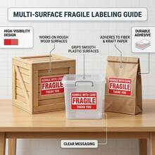Fragile Stickers, Red Handle With Care Warning Labels, Used For Packages, Boxes, Moving, Shipping And Delivery Transport Labels - Multi-color - View 7