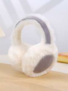 1pc New Cashmere Velvet Earmuffs, Designed For Women, Winter Style, Lined With Fleece To Enhance Warmth, Suitable For Horse Riding, Keeps Ears Warm And Effectively Protects Against Cold - Multicolor - View 11