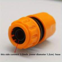 5pcs Garden Hose Connector Accessories, 1/2 Inch Water Gun Flow Connector, Universal Hose Adapter With Water Flow Control, Quick Connect Connector, Suitable For Outdoor Garden Watering, Car Washing, Patio Cleaning, Hose Connection Accessories - A - View 9
