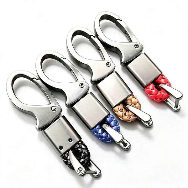 Car Hanging Chain Hand-Woven Horseshoe Shaped Metal Key Ring Keychain
