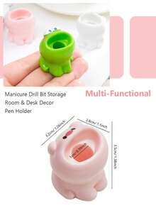 Cute Nail Drill Bit Storage Rack, Nail Drill Bit Organizer Box, Desktop Display Decoration - Multicolor - View 7