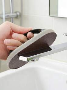 Scrub Sponge With Handle, Scrubbing Pad For Stubborn Stains On Pots Pans & Kitchen Surfaces - A - View 4