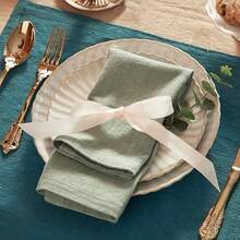 Green Simple & Soft Napkins, Multi-Size Suitable For Home Use - Green - View 1