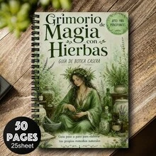 An Aesthetic Herbal Magic Book - Spiral Notebook -A5 Contains 25 Sheets (50 Pages) Of Lined Paper, Suitable For Daily Planners, Gifts, Office & Study Use - Rectangle - View 5