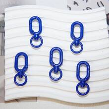 5pcs-Multicolor Painted Zinc Alloy Rotating 8-Shaped Spring Clasp, 360° Rotatable Keychain Connector Hook, DIY Handmade Jewelry Making Accessories, Suitable For Bags, Phone Chains, Keychains, Hanging Decorations And Pendant Crafts - Figure 8 Spring Hook - View 7