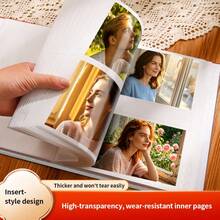 1 Photo Album For 4*6inch Photos, Large Capacity, Full Landscape Insert Design, 6 Inch 200 Photos, Suitable For Storing Daily Life, Travel, Family And Friends Photos - 1PC - View 4
