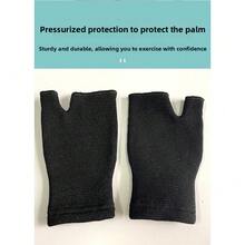 1 Pair High Elastic Compression Palm & Wrist Support, Tendon Sheath Joint Sprain Prevention Wrist Guards, Outdoor Fitness Cycling Compression Half Finger Gloves - Multicolor - View 3