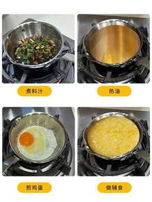 LUNKAI 18/10 Stainless Steel 12cm Thickened Milk Pot With Lid, Single Handle, For Heating Oil, Milk, Baby Food And Pouring Oil - View 3