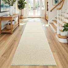 1pc Machine Washable Non-Slip Floor Mat, Soft Absorbent Stain-Resistant Kitchen Bathroom Hallway Laundry Room Carpet - Beige - View 22