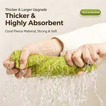 1pc Tearable Plush Cloth, High Absorbency, Easy To Tear Into Individual Pieces, Christmas, Halloween, For Cleaning Glassware, Stoves, Cabinets And Tableware, Daily Kitchen Supplies, Home. Autumn Home Decor, Cleaning, Camping, Bathroom, Dorm, Travel. - A - View 4