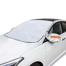 Car Snow Cover, Car Sunshade, Winter Car Snow Cover, Thickened Half-Cover For Windshield Frost And Snow Protection, Winter Snow Cover, Antifreeze Windshield Frost Cover - Conventional - View 9