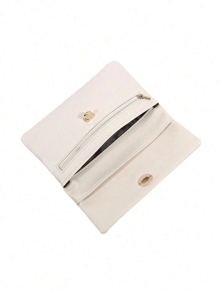 RFID Anti-Theft Unisex Wallet Solid Color Ultra-Thin Credit Card Bag Buckle Gifts For Women Money Pouch Purse Long Wallet (Button Color Is Random) - Multicolor - View 10