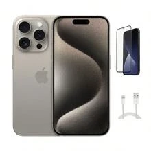 Refurbished Apple IPhone 15 Pro Max A2849 (Fully Unlocked) 512GB Natural Titanium (Grade B) W/ Pre-Installed Tempered Glass - 查看 1